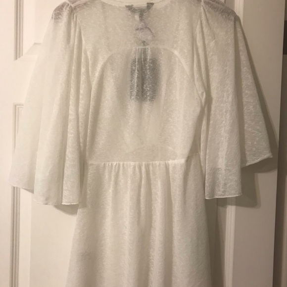 New pure white top swim cover up, S - Picture 4 of 7